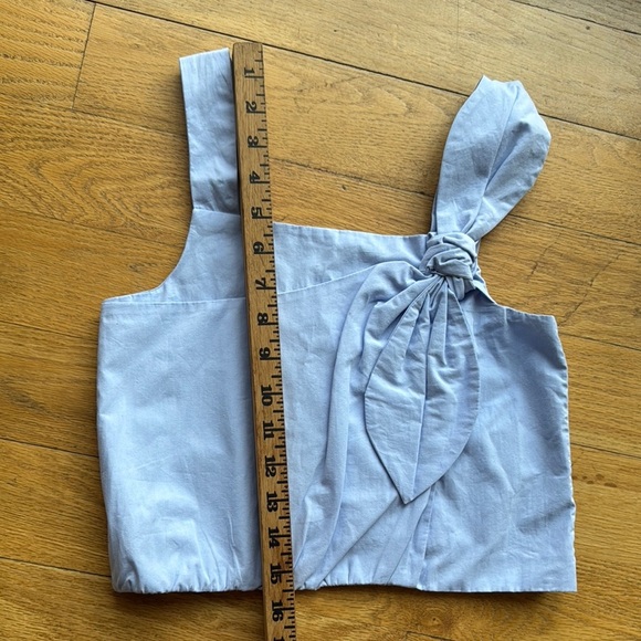 Zara New never used ,Light Blue Sleeveless Top with Bow Detail - Picture 6 of 7